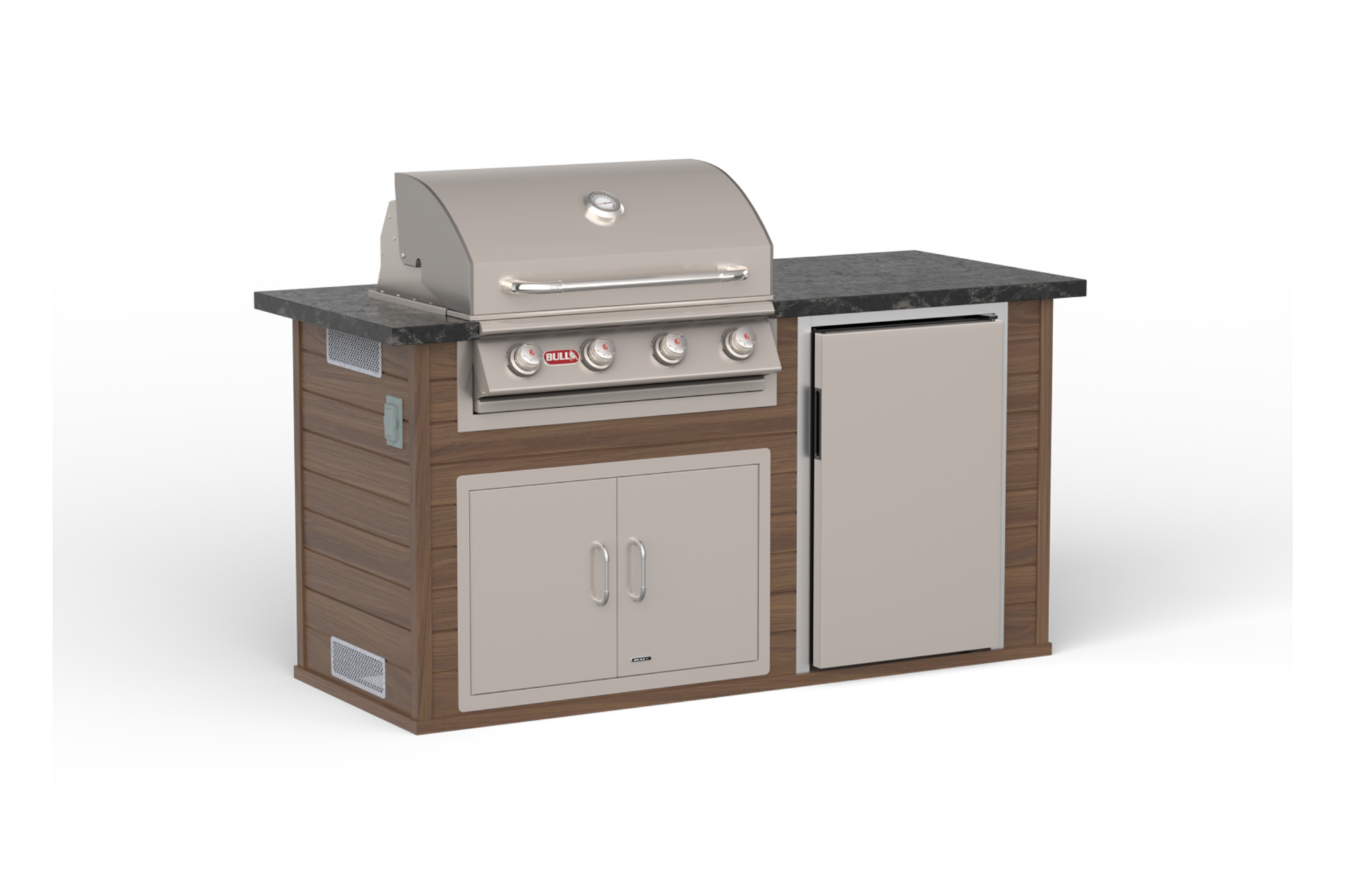 Brown Timber Tough Base Power Q With black Granite