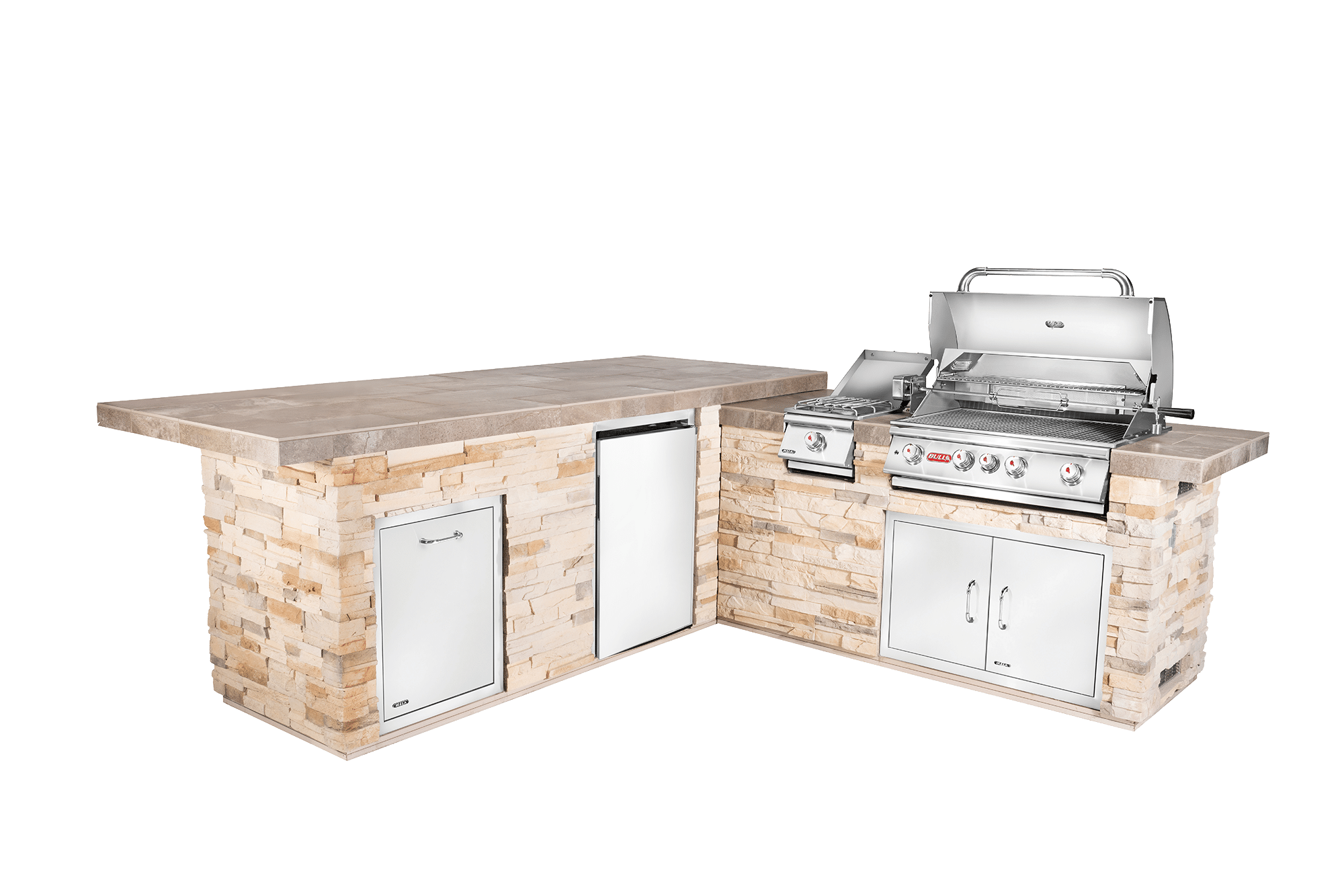 Gourmet Q L Shaped Outdoor Kitchen Grill