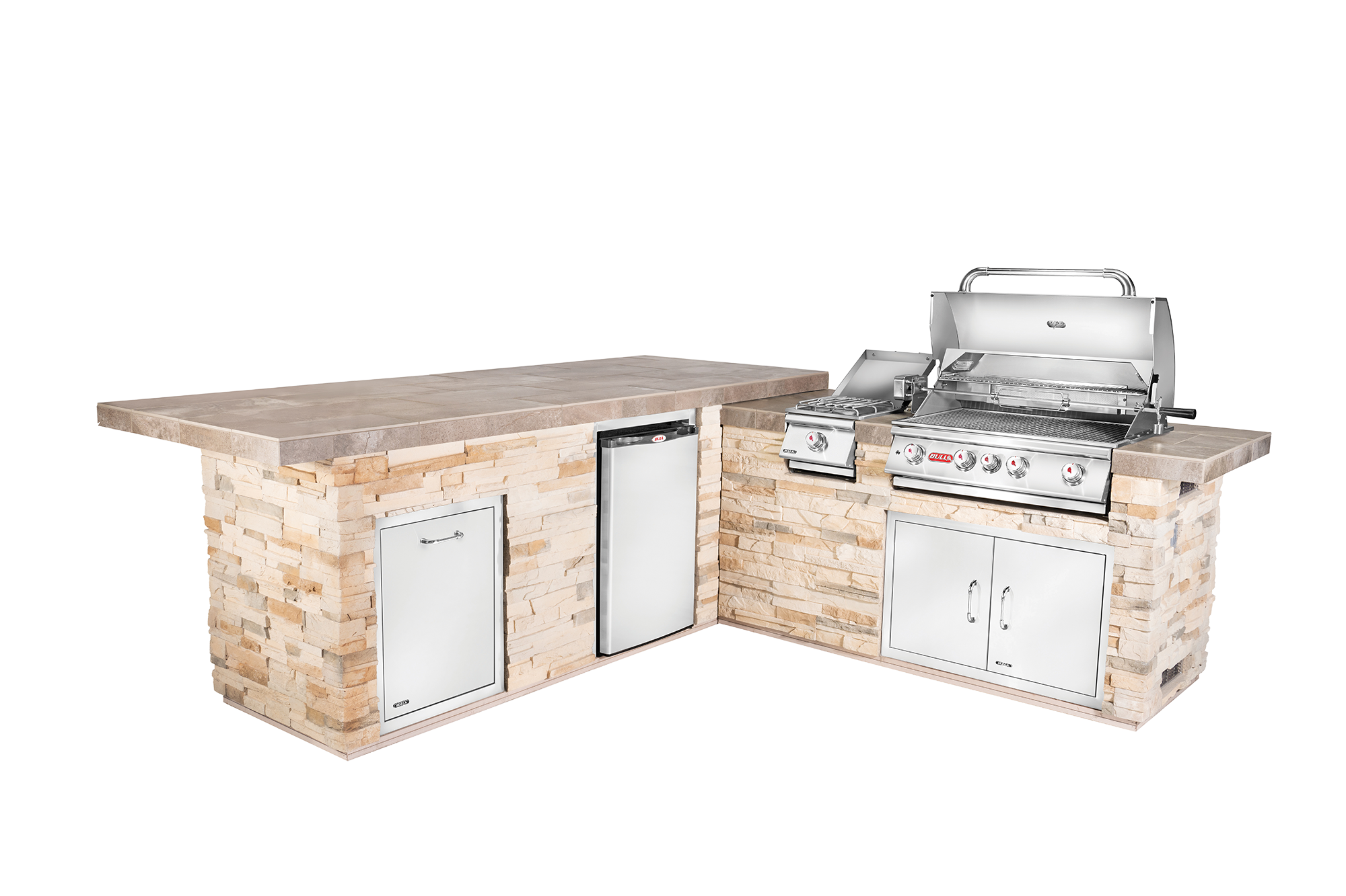 Gourmet Q L Shaped Outdoor Kitchen & Grill