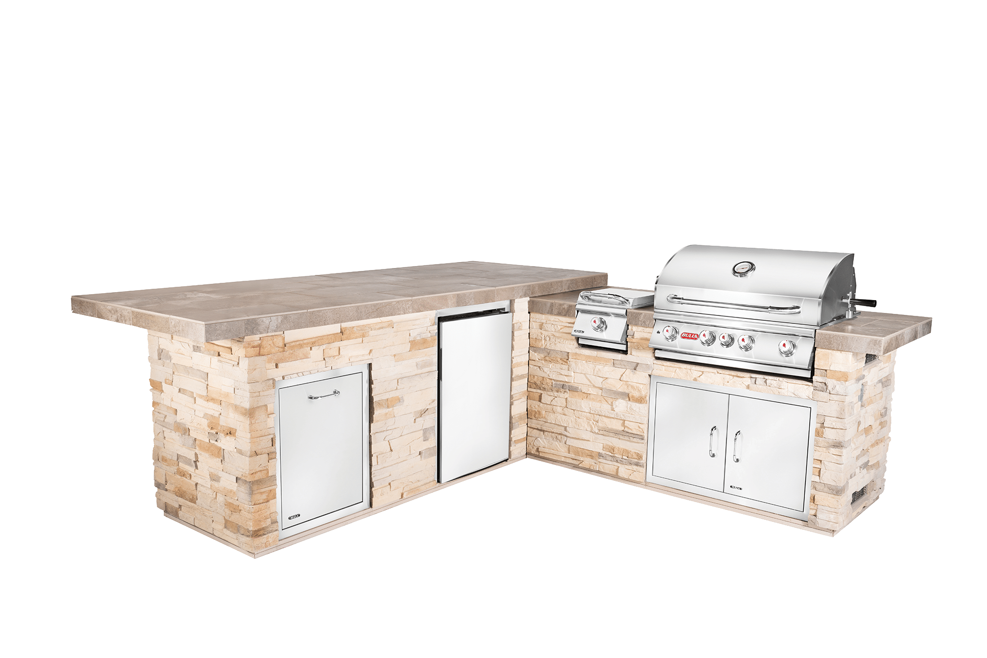 Gourmet Q L Shaped Outdoor Kitchen Grill