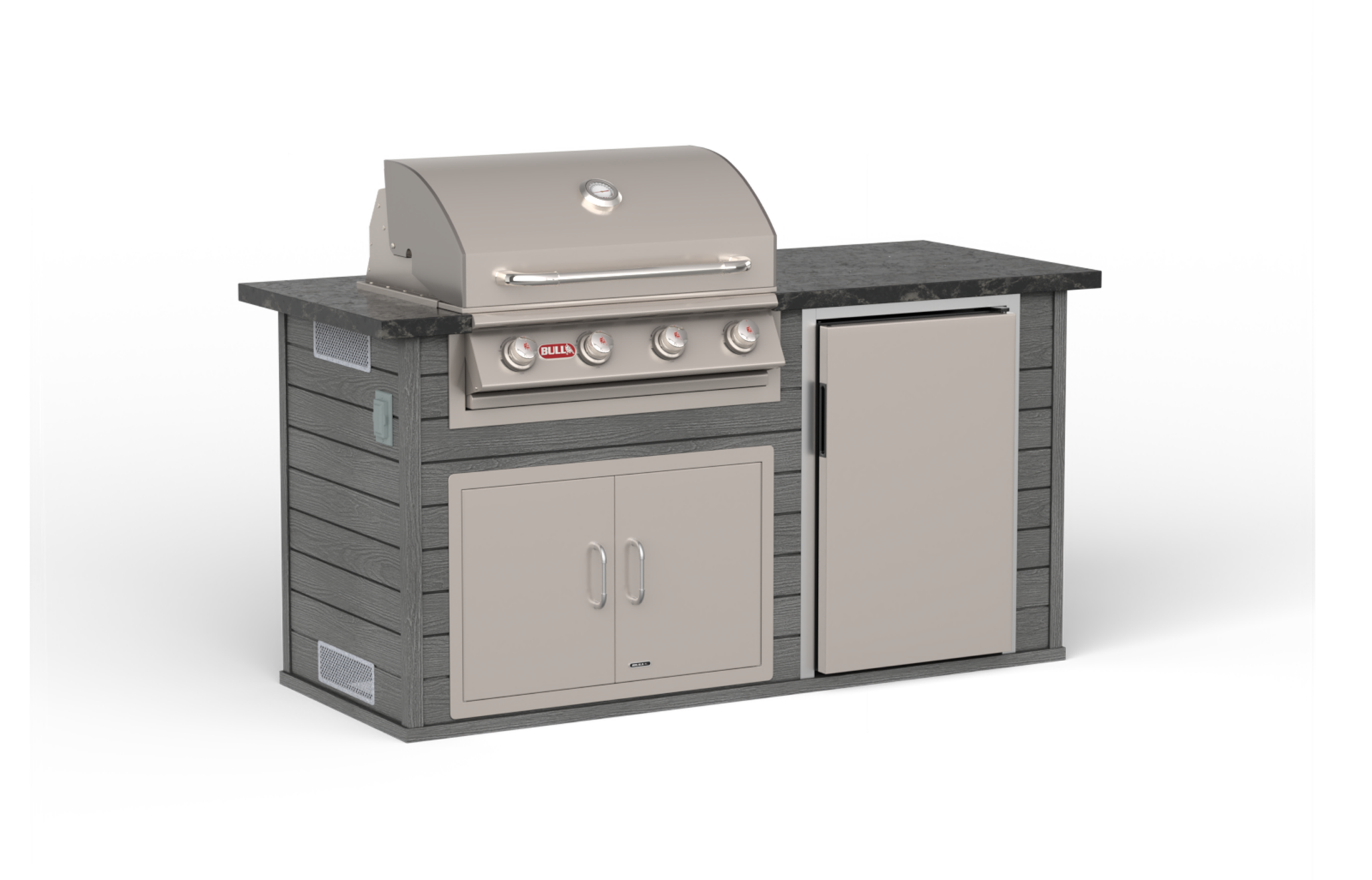 Grey Timber Tough Base Power Q With black Granite