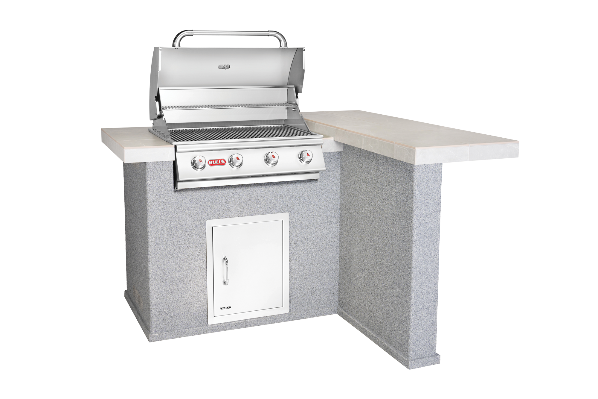 Patio Q L Shaped Grill Outdoor kitchen - Open