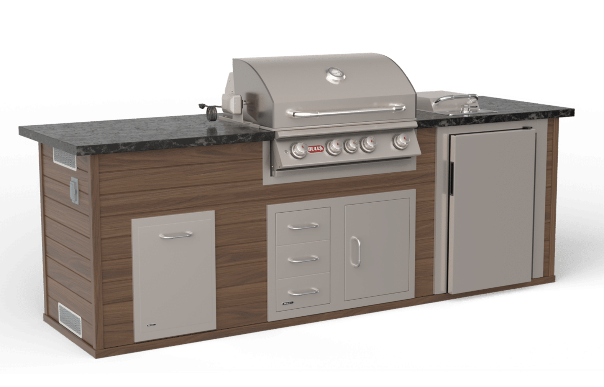 Brown Timber Tough Base Premier Q With Black Granite