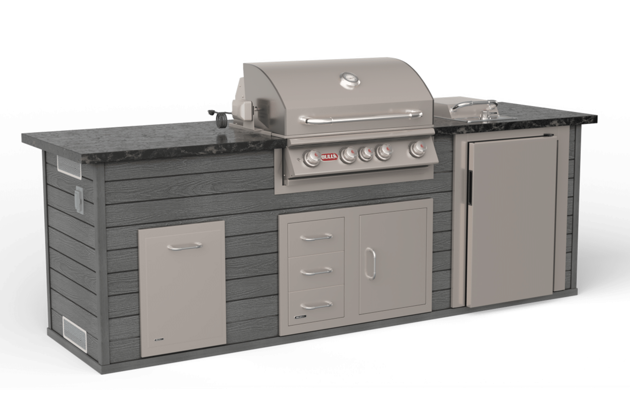 Grey Timber Tough Base Premier Q With Black Granite