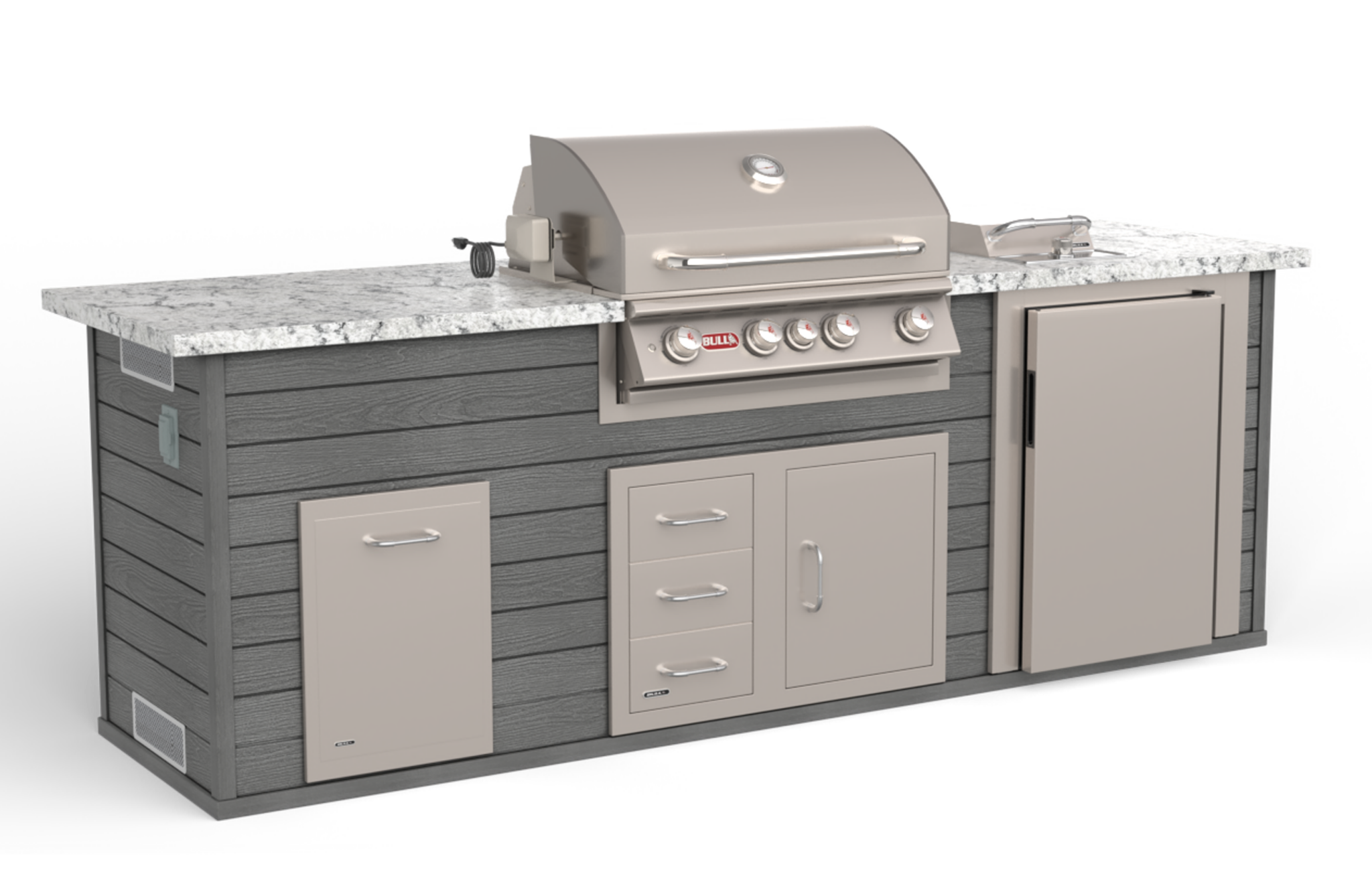 Grey Timber Tough Base Premier Q With White Granite