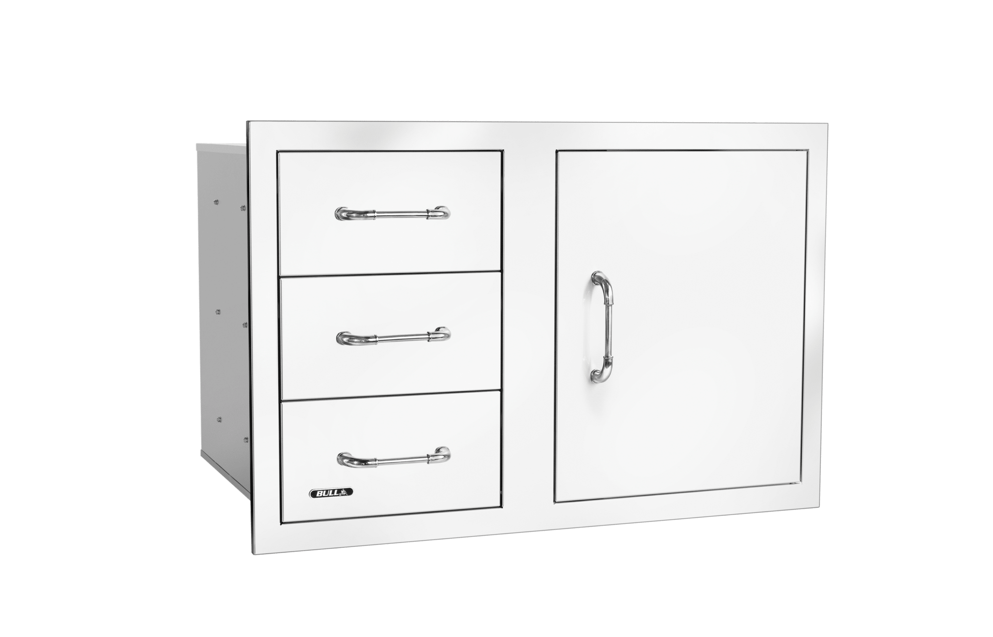 38" Stainless-Steel 3 Drawer Door Combo with Reveal