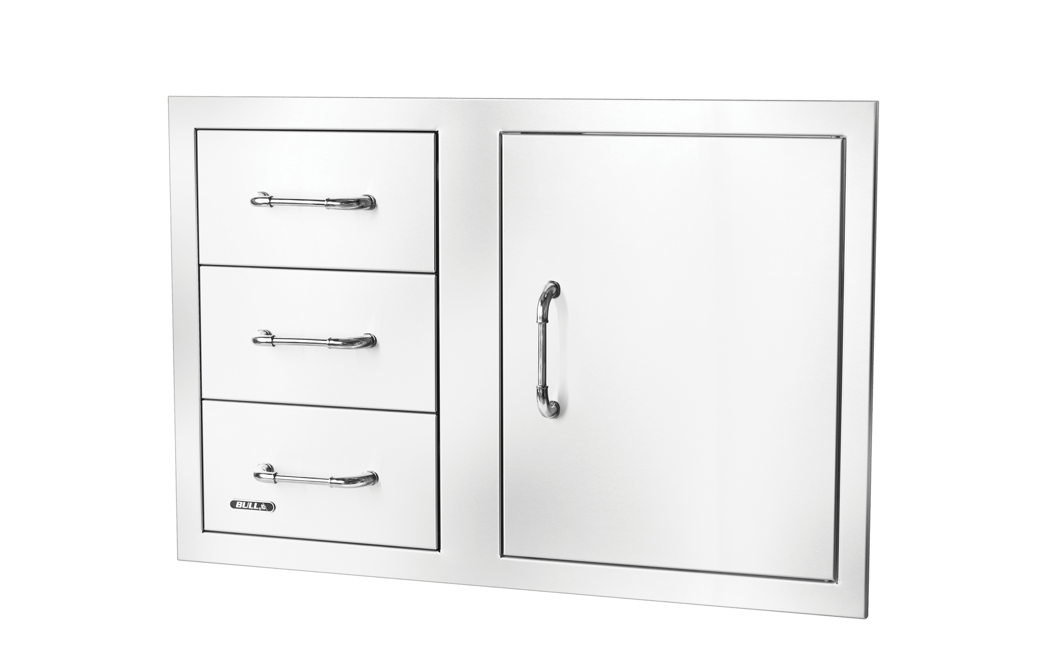 38" Stainless-Steel 3 Drawer Door Combo with Reveal