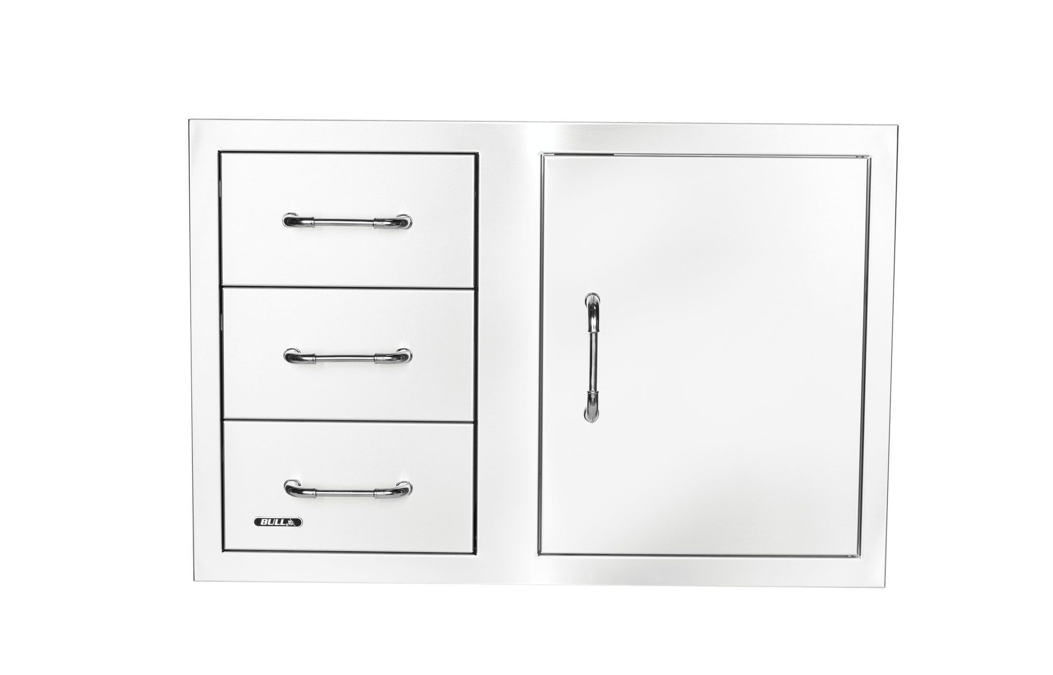 38" Stainless-Steel 3 Drawer Door Combo with Reveal