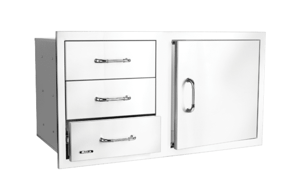 38" Stainless-Steel 3 Drawer Door Combo with Reveal