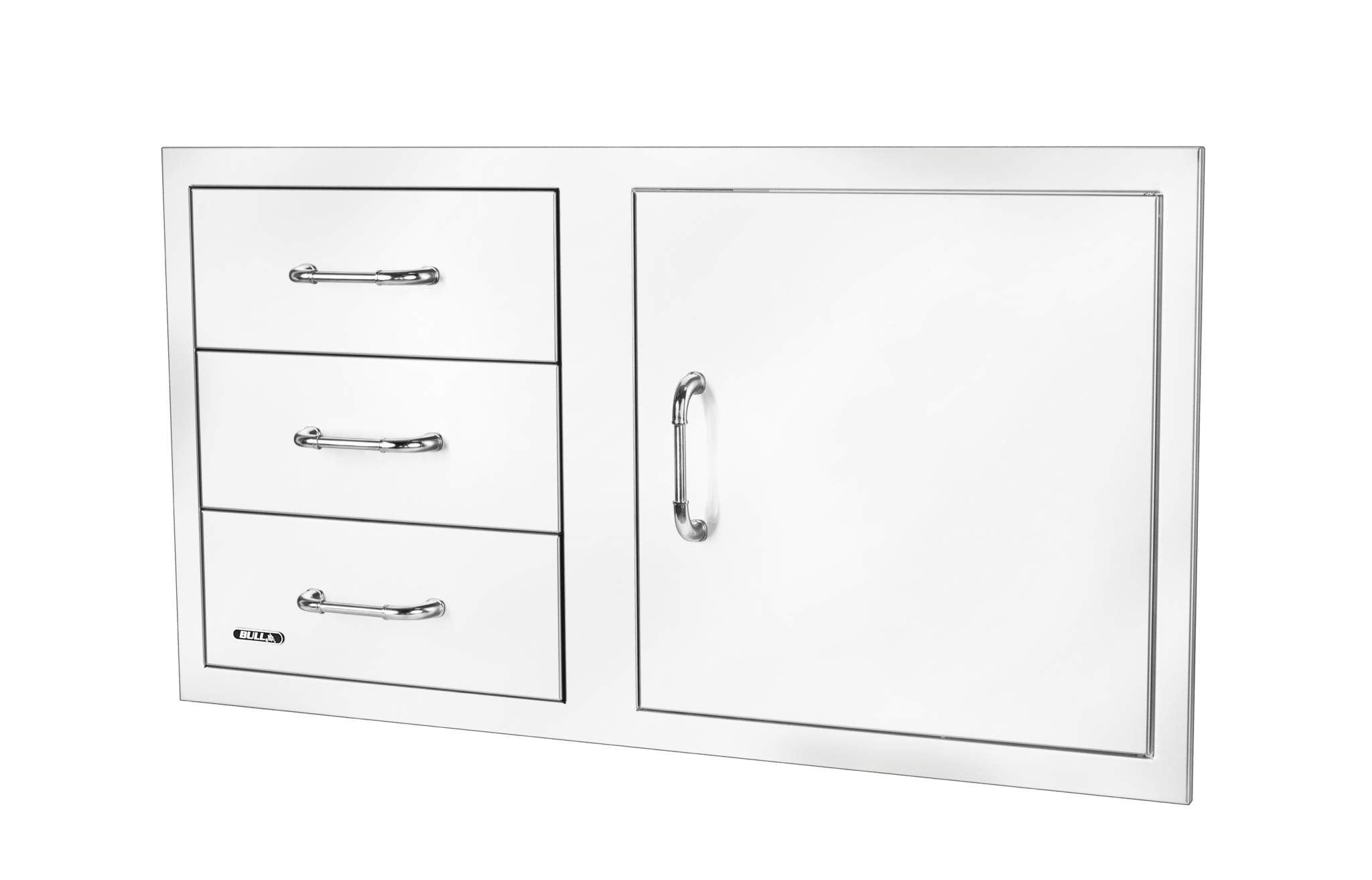 38" Stainless-Steel 3 Drawer Door Combo with Reveal