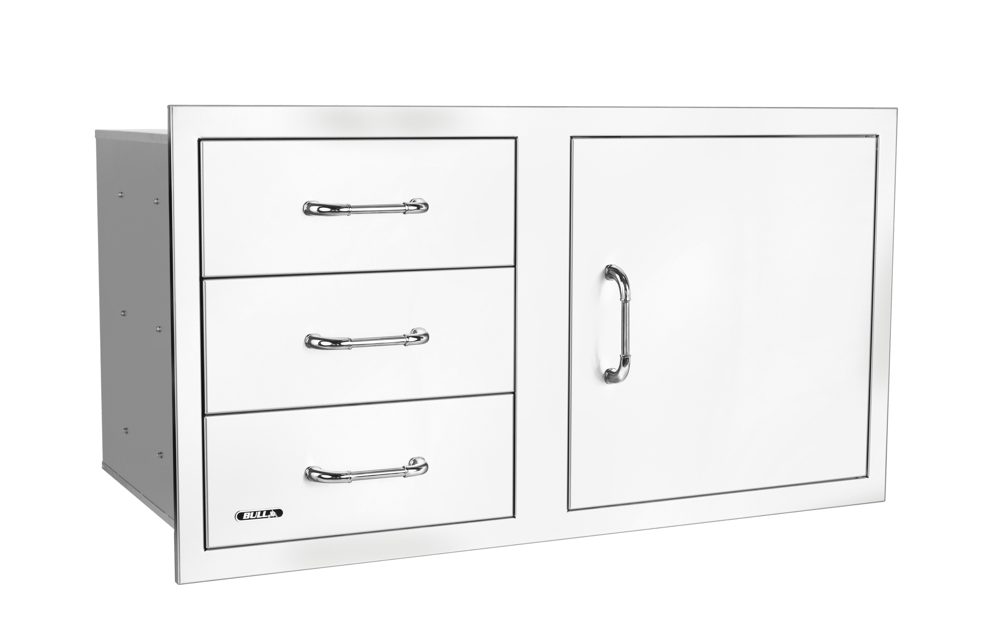 38" Stainless-Steel 3 Drawer Door Combo with Reveal