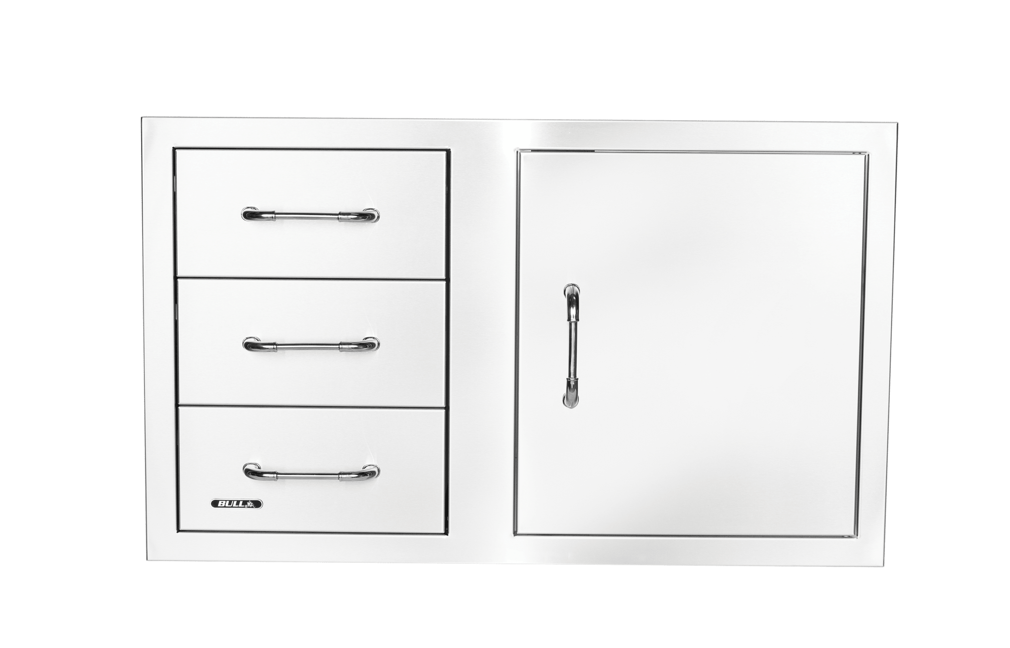 38" Stainless-Steel 3 Drawer Door Combo with Reveal