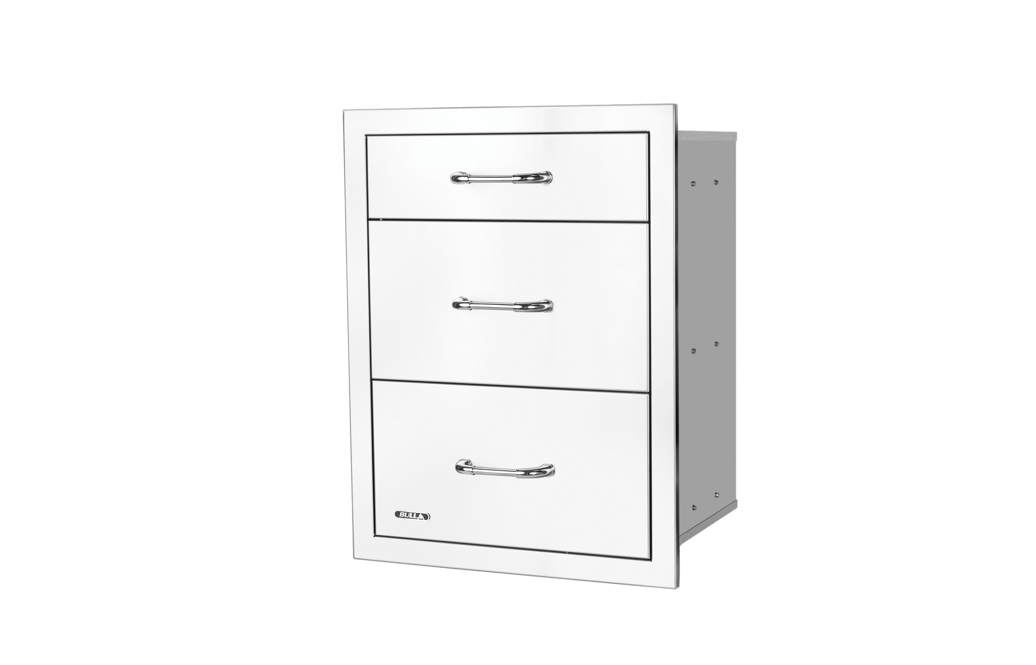 Stainless Steel Triple Drawer System with Reveal