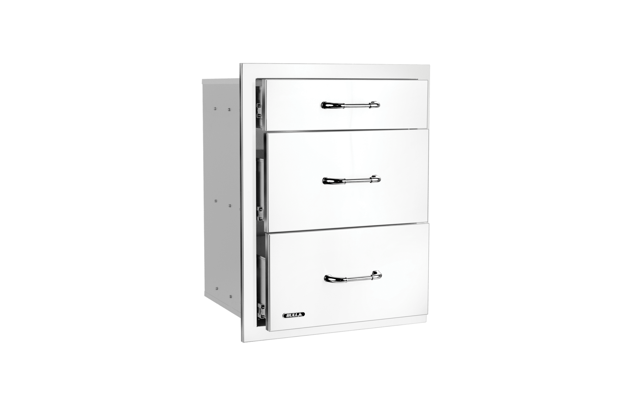 Stainless Steel Triple Drawer System with Reveal