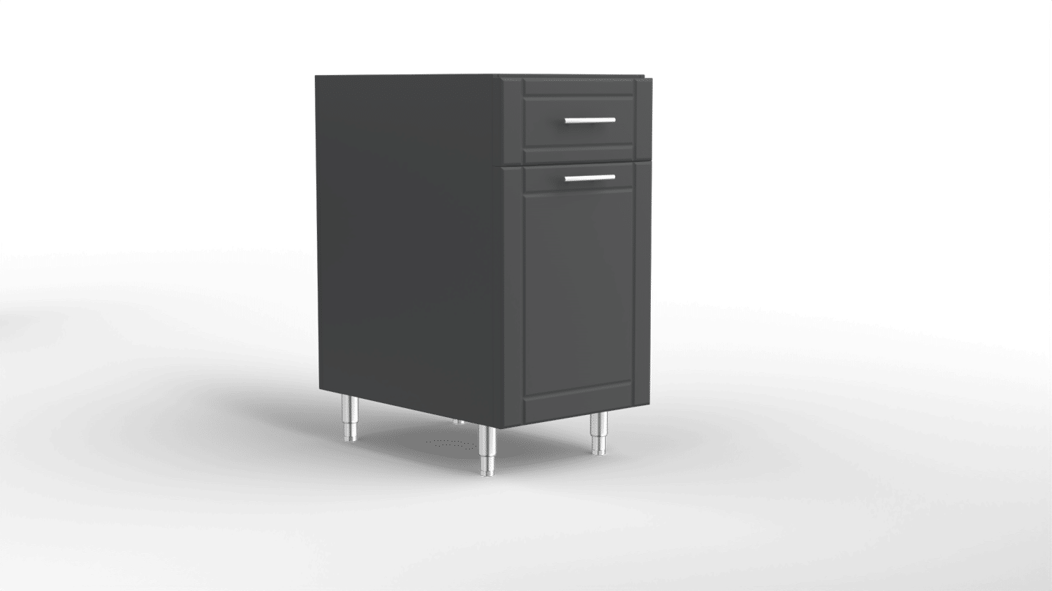 15794-18In Base Dual Waste Basket with Drawer Charcoal_Straight_standard