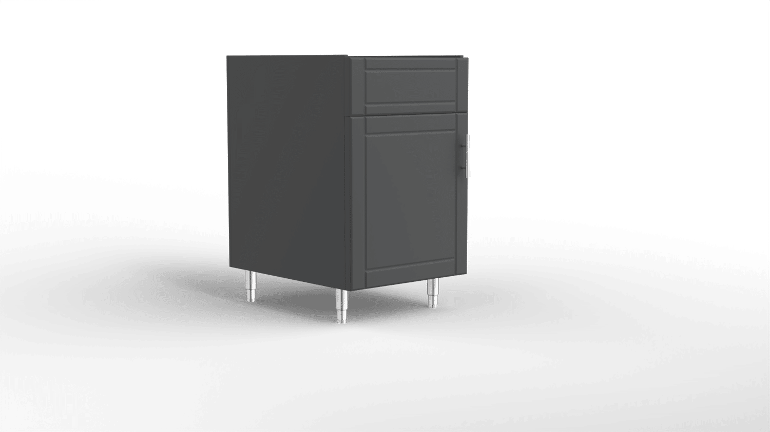 15831-21In Sink base Left Hinged Door Charcoal_Straight_standard