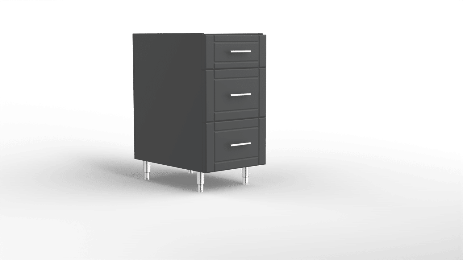 15835- 18In Drawer Base 3 Drawer Charcoal_Straight_standard