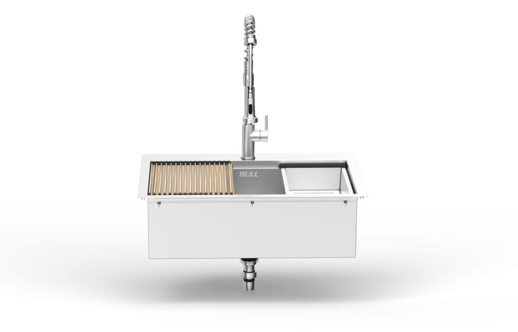 30 inch outdoor kitchen sink from Bull, the best outdoor kitchen brand