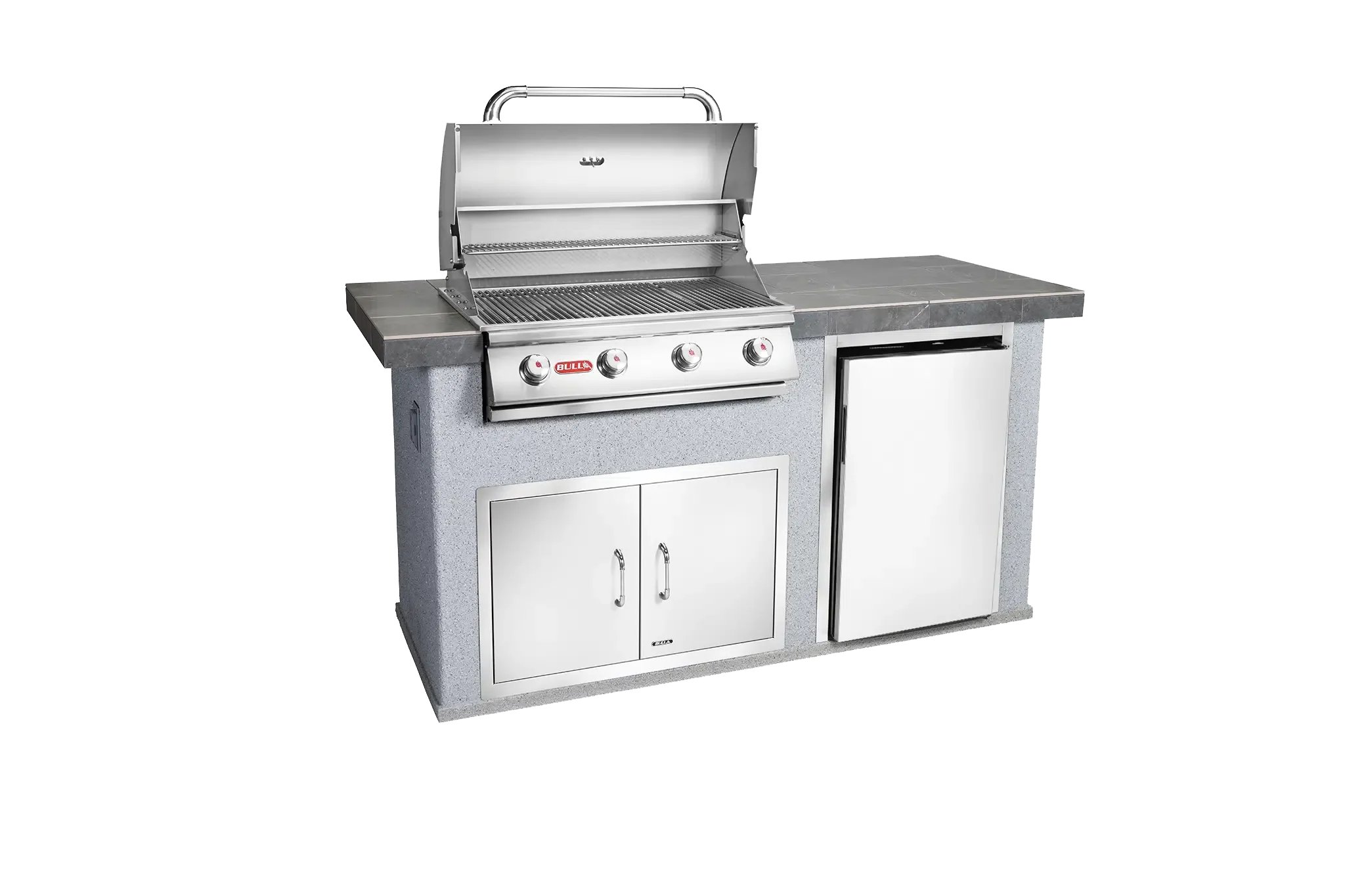 Power Q Outdoor Island Kitchen & Grill Open