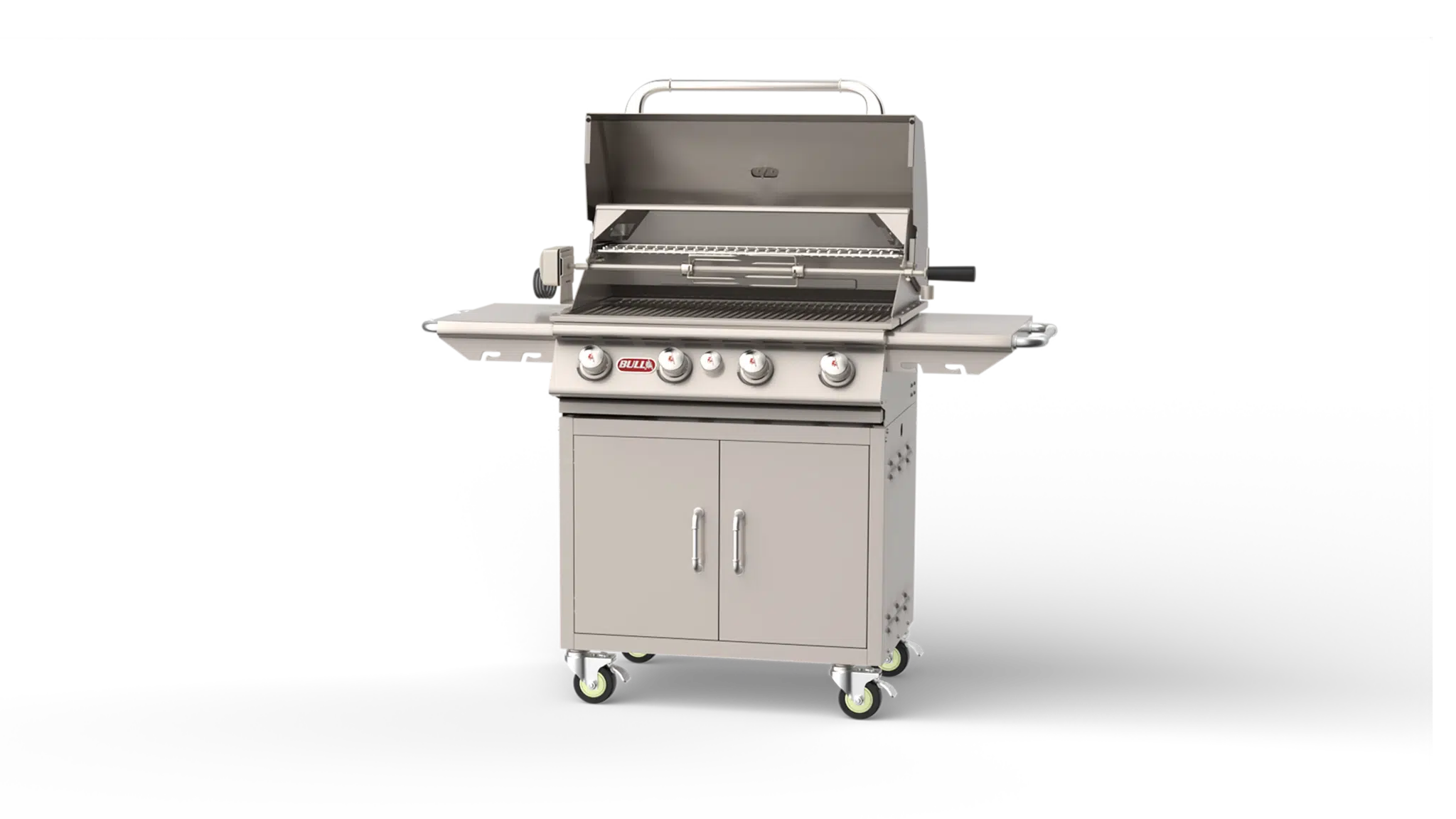 Angus Cart – 4 Burner Stainless Steel Gas Barbecue Right Side Open