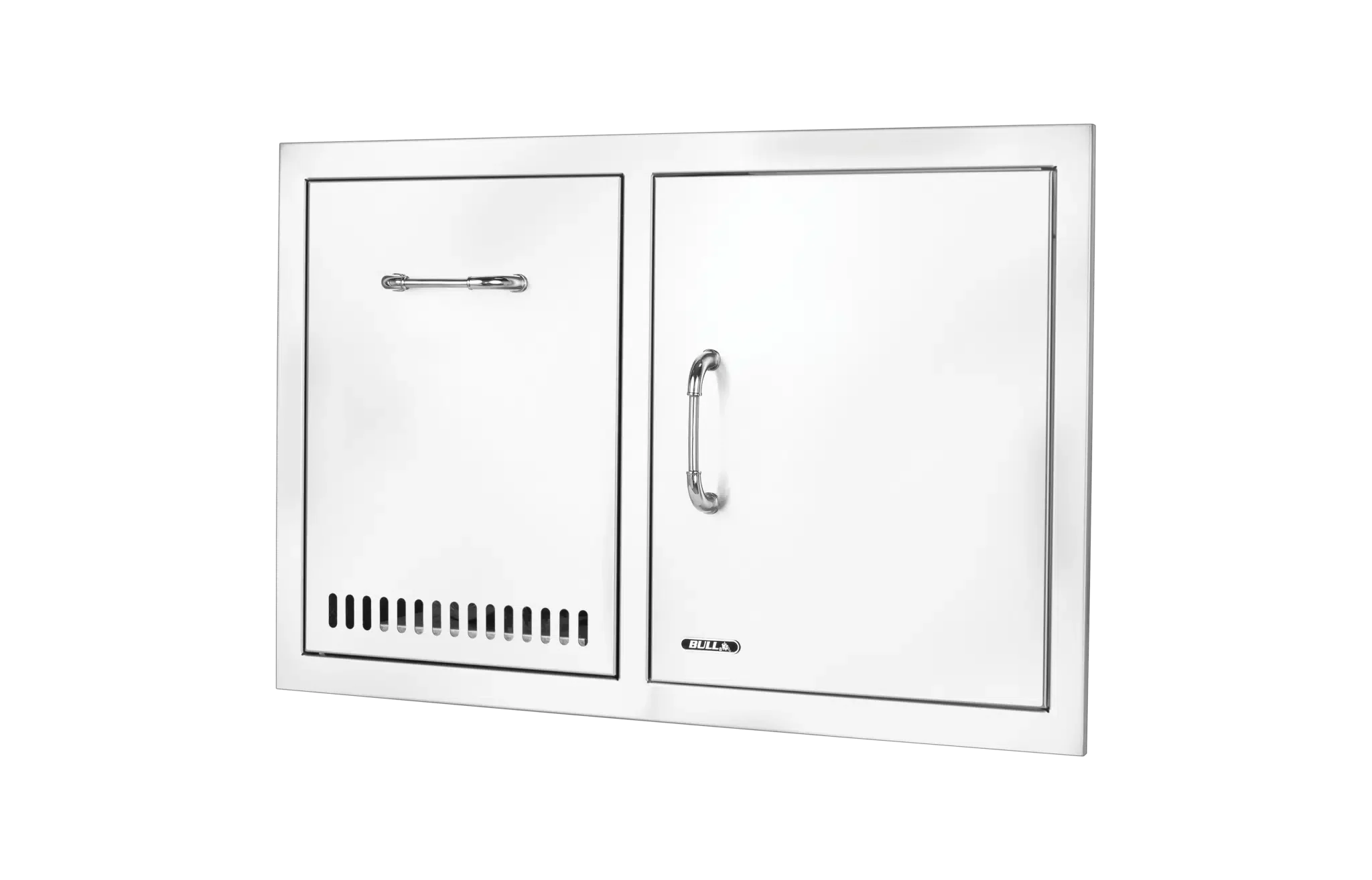 Stainless-Steel Door/Propane Drawer Combo with Reveal Tilted View