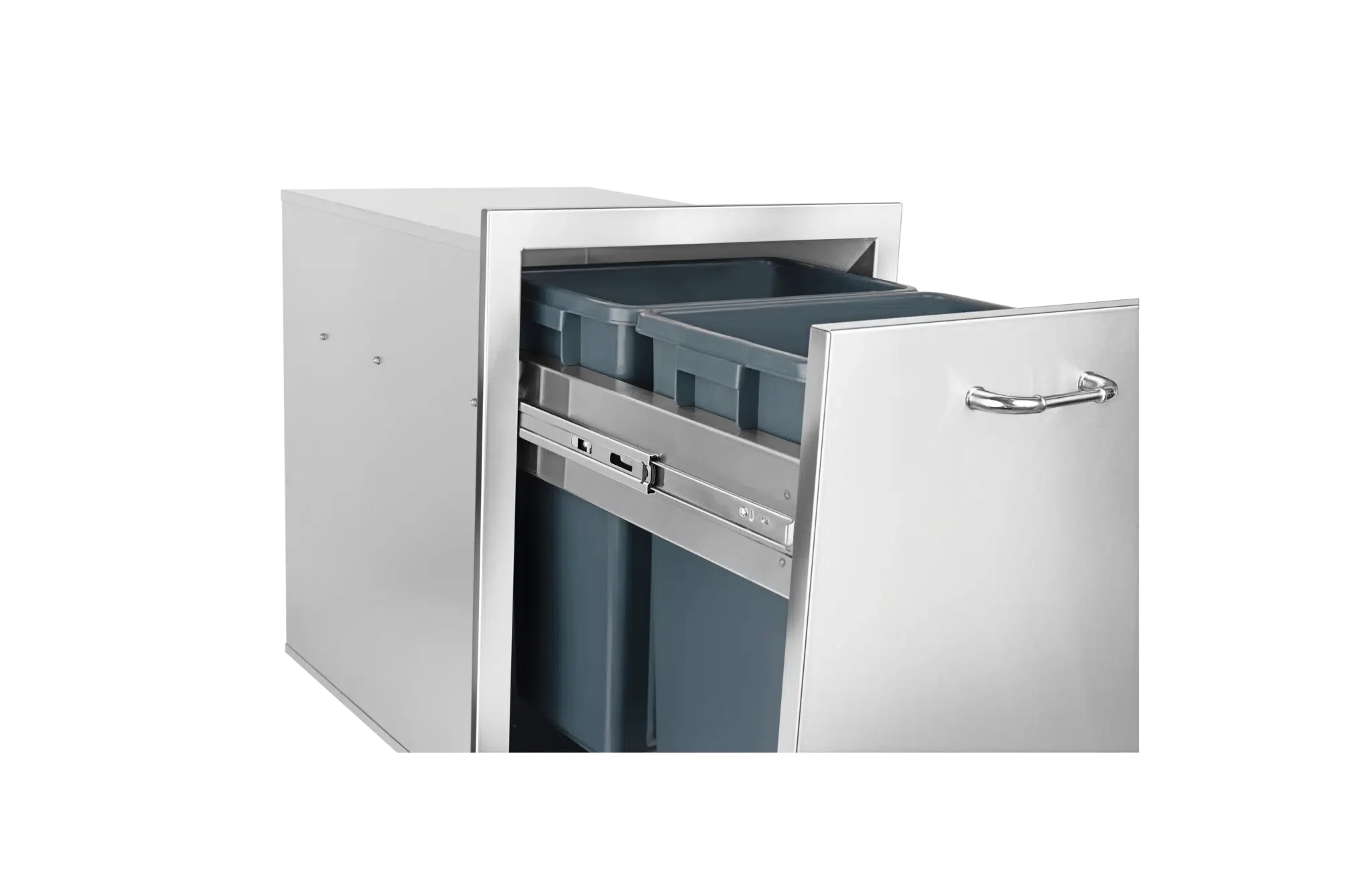 Double Pull-Out Trash/Recycle Drawer with Reveal Open