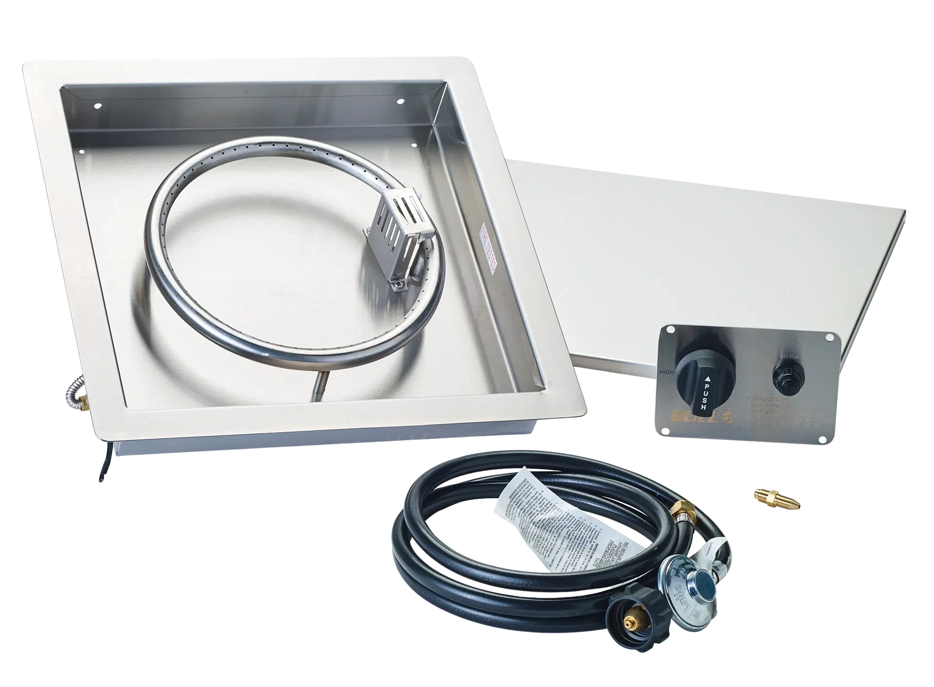 Round 10 Inch Fire Ring Kit Lid Off