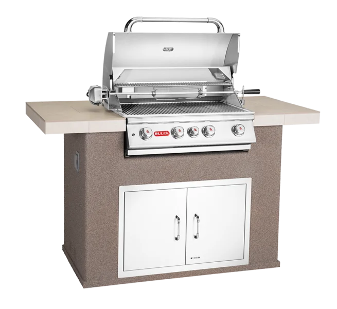 Master Q Outdoor Kitchen & Stainless Steel Grill Open