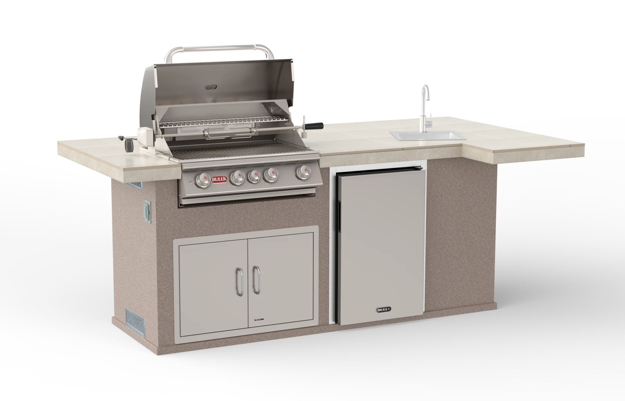 BBQ Outdoor Kitchen & Grill Open