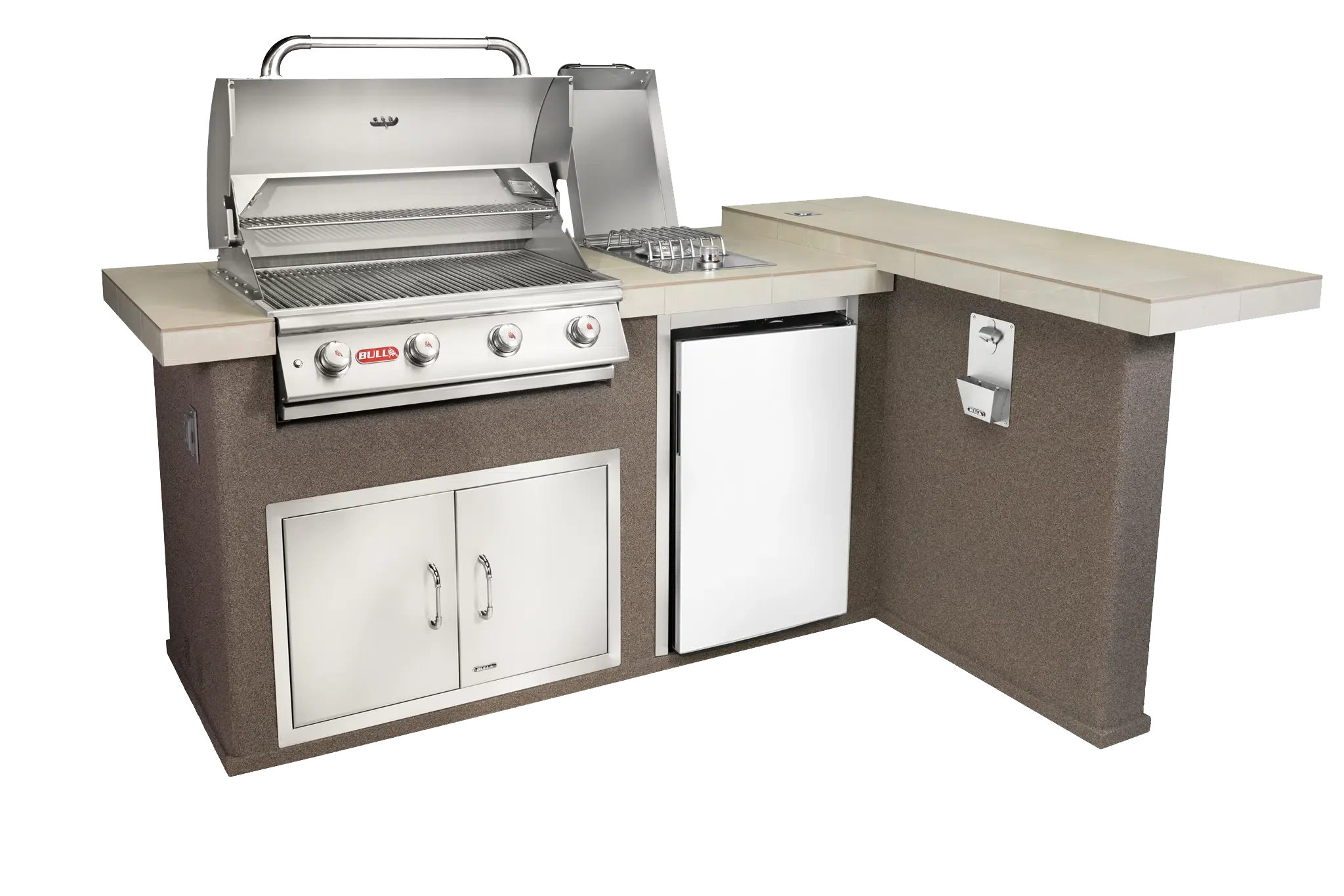 Luxury Q Outdoor L-Shaped Kitchen & Grill Open