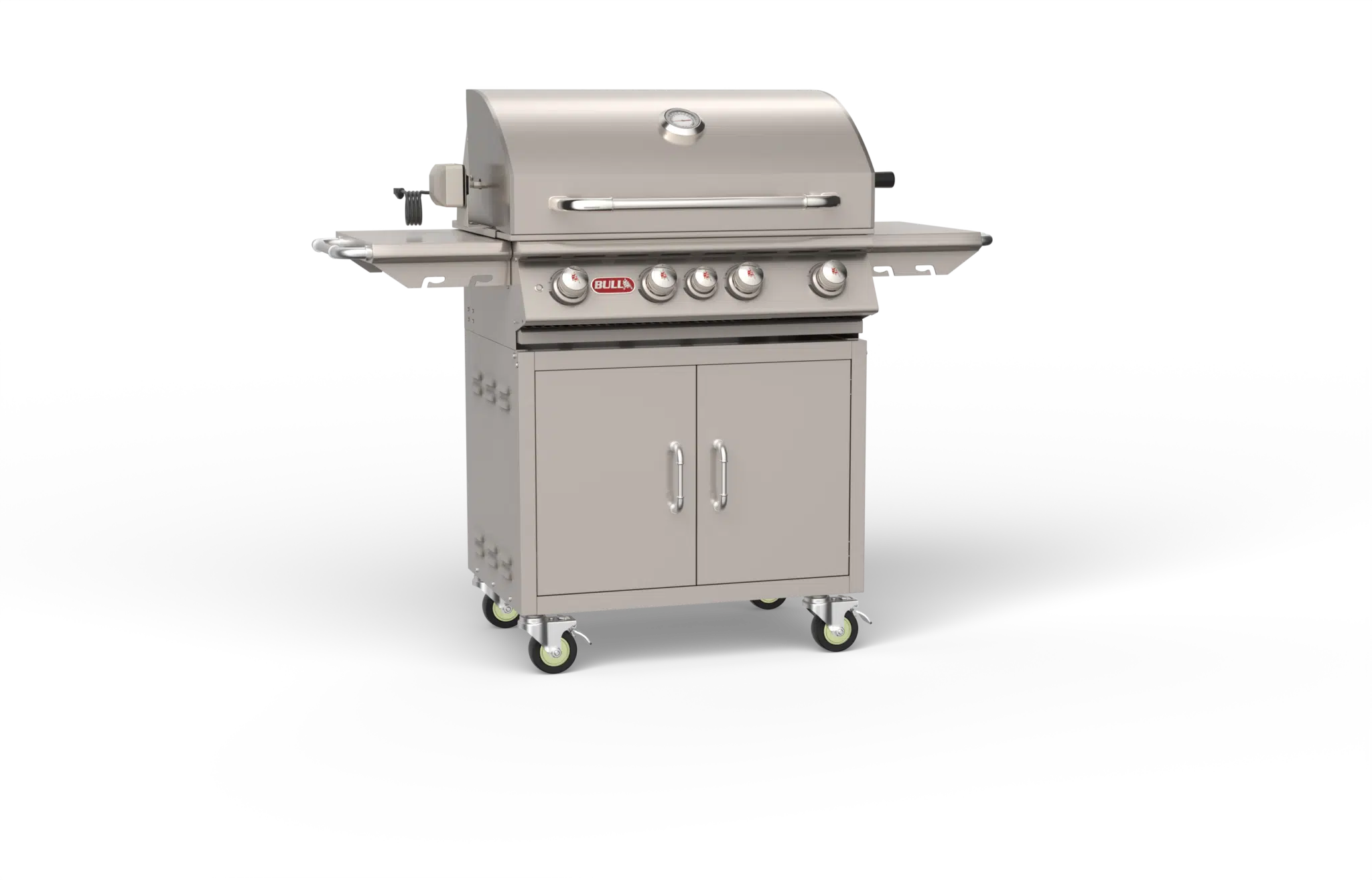 Angus Cart – 4 Burner Stainless Steel Gas Barbecue Left Side View