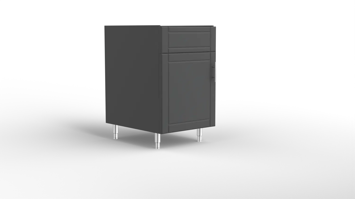 21 Inch Sink Base With A Left Hinge Door Grey