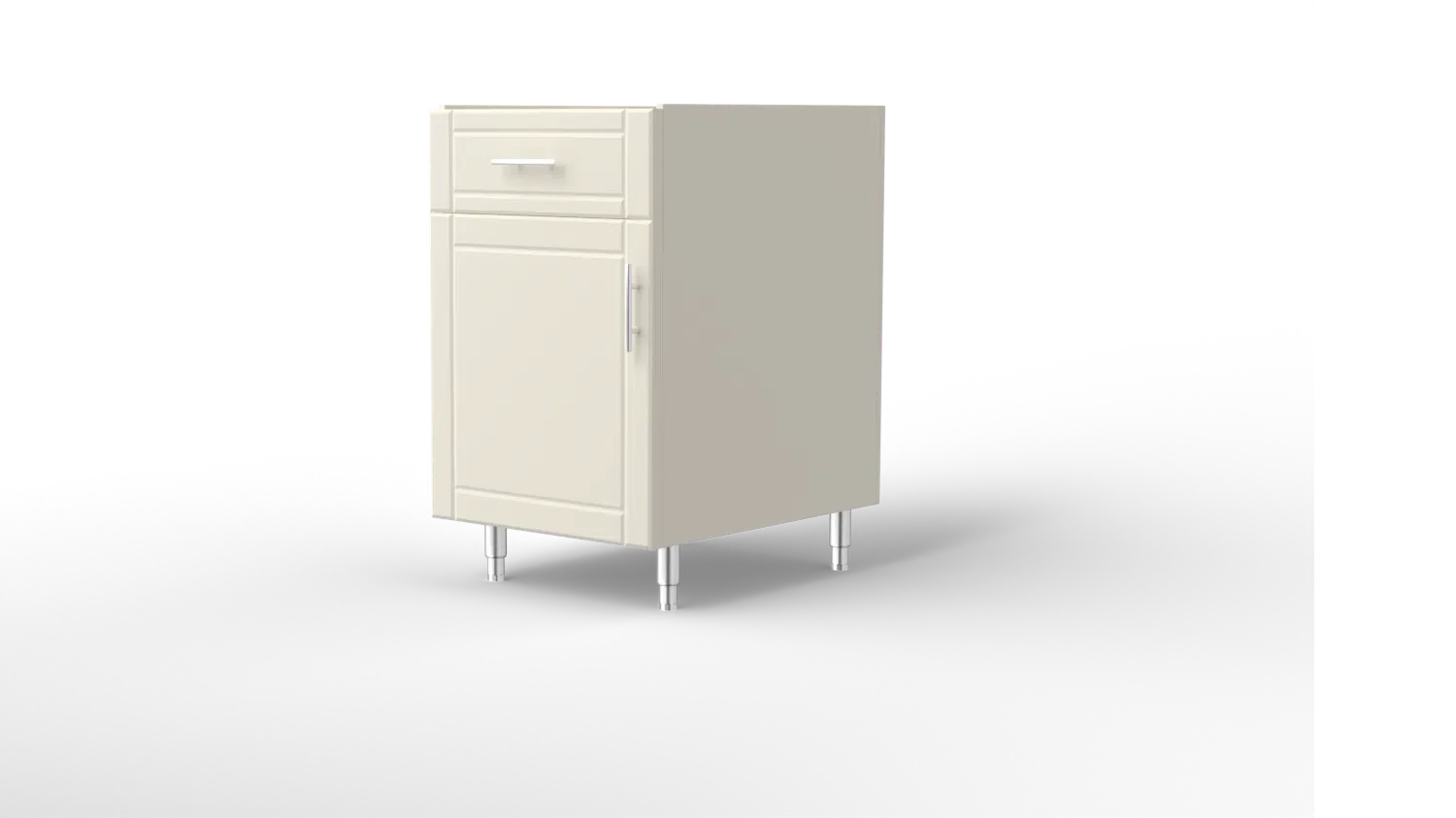 21 Inch Cabinet Base Left Hinge Door and Drawer Off White