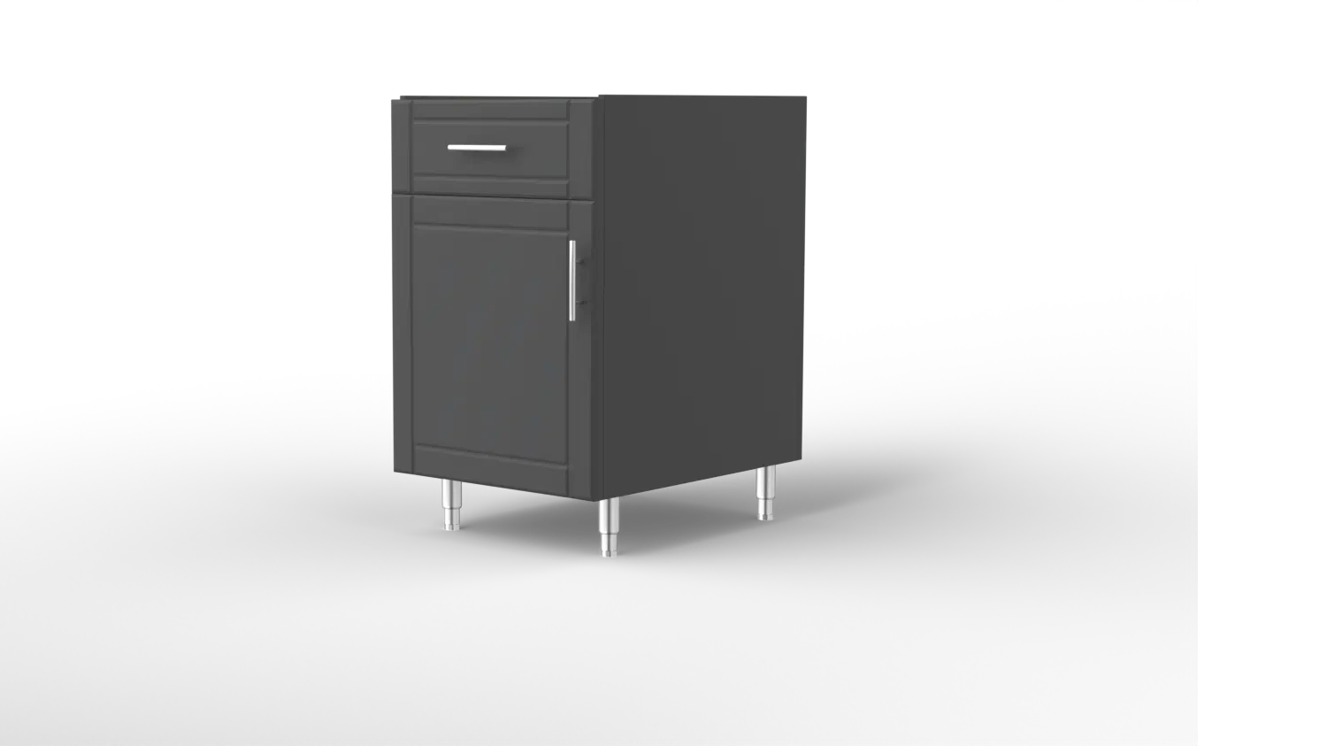 21 Inch Cabinet Base Left Hinge Door and Drawer Black Jack