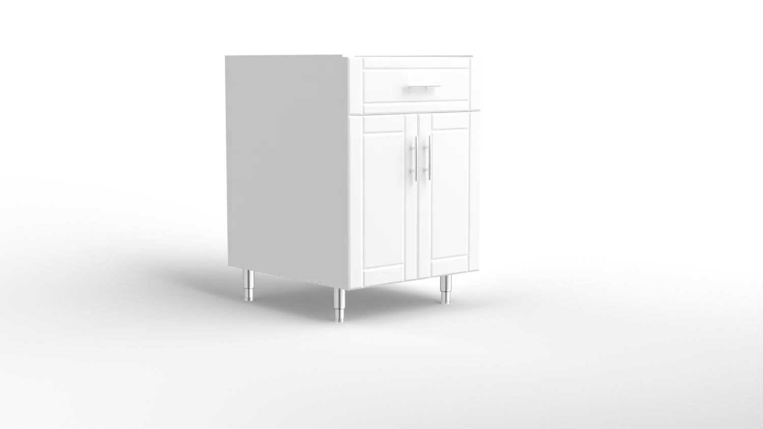 24 Inch Two Door Cabinet Base With Drawer Dove