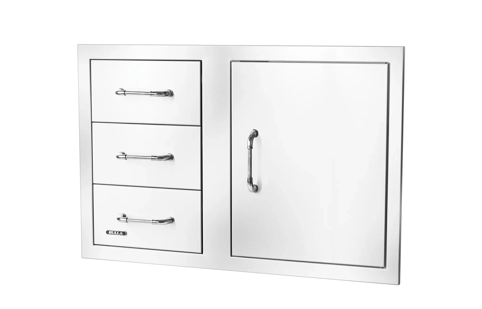 30″ Stainless-Steel 3 Drawer Door Combo with Reveal