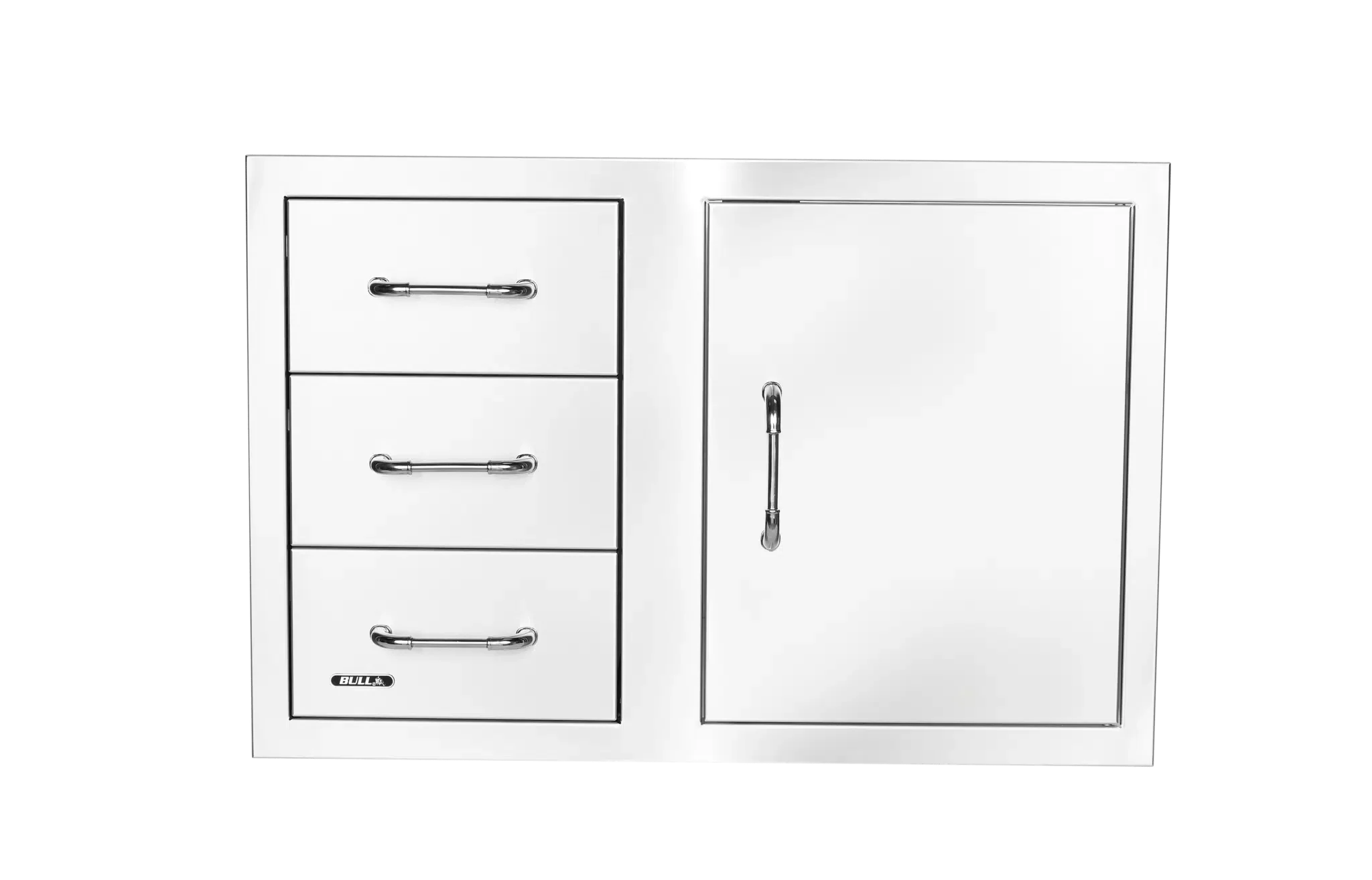30″ Stainless-Steel 3 Drawer Door Combo with Reveal Center View