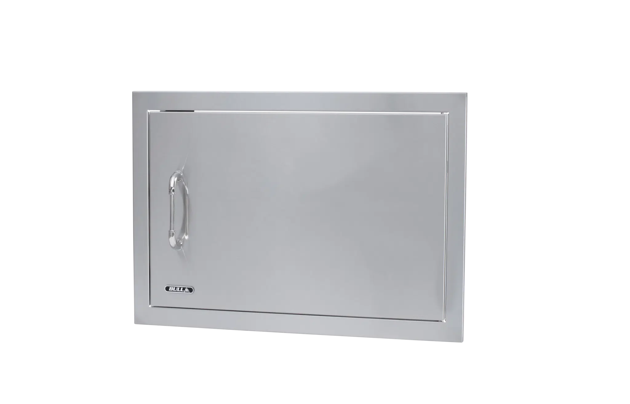 Stainless Steel Horizontal Door with Reveal Tilted View