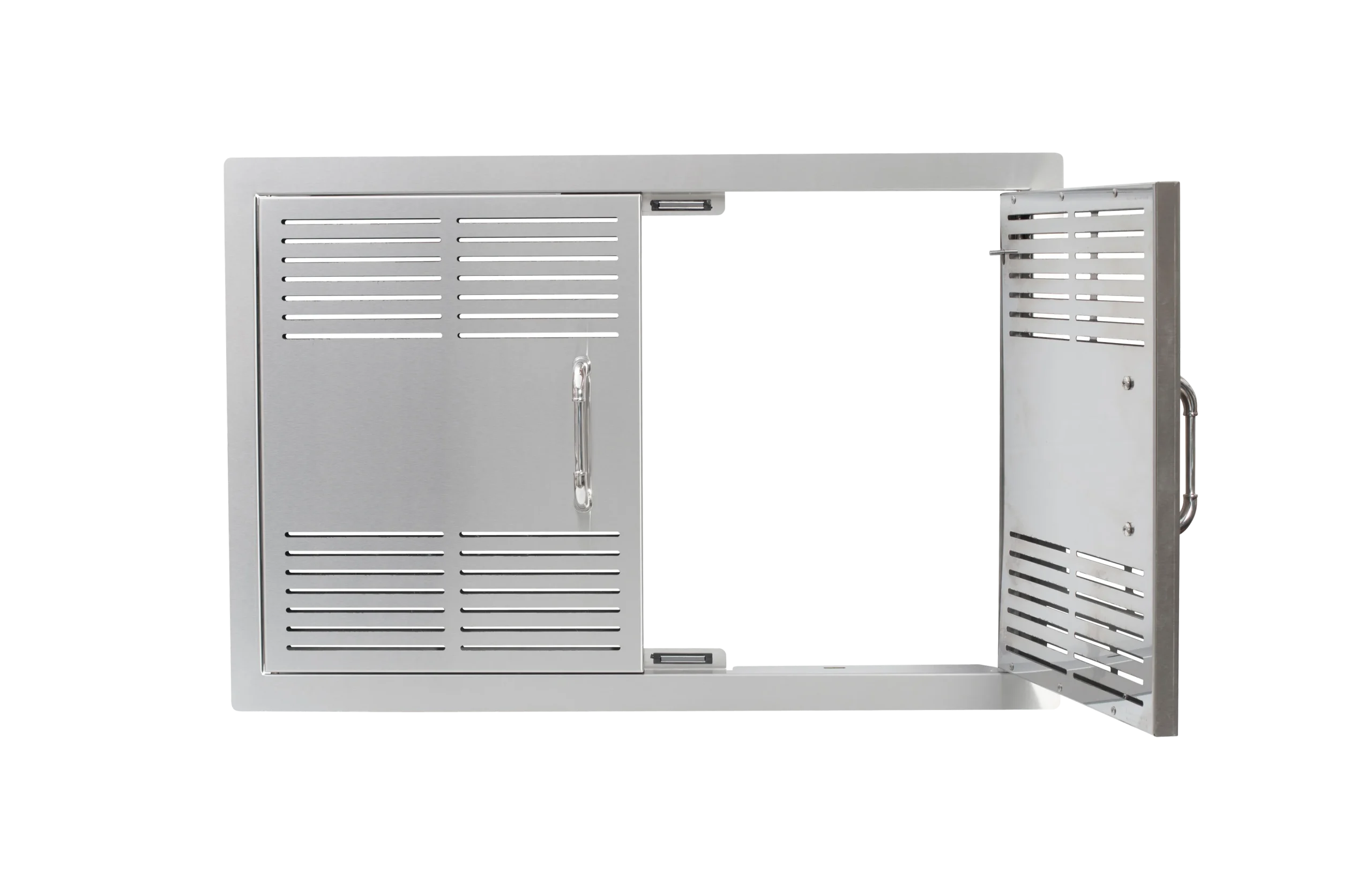 30″ Stainless Steel Vented Double Door with Reveal Open View