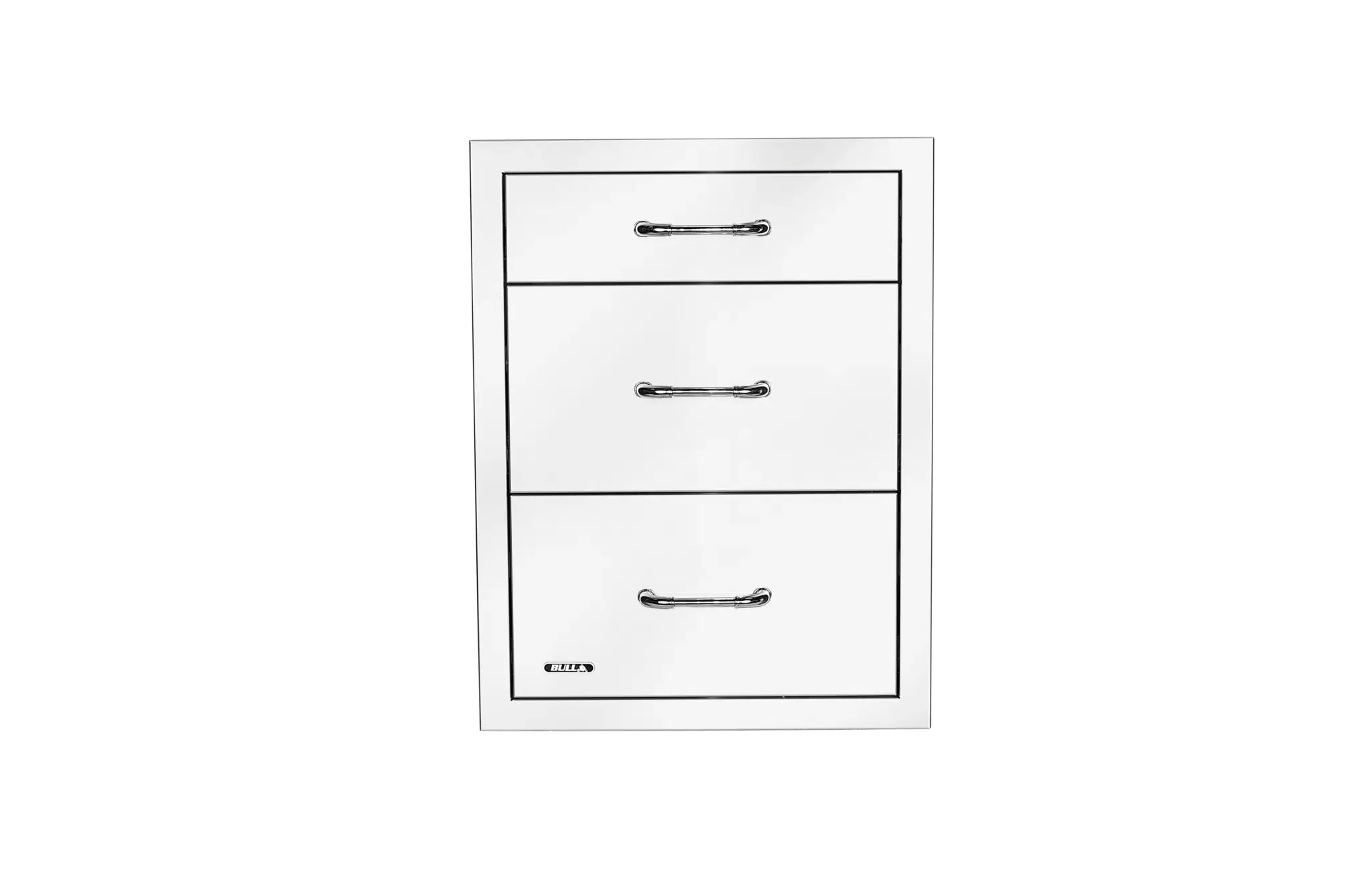 Stainless Steel Triple Drawer System with Reveal Center View