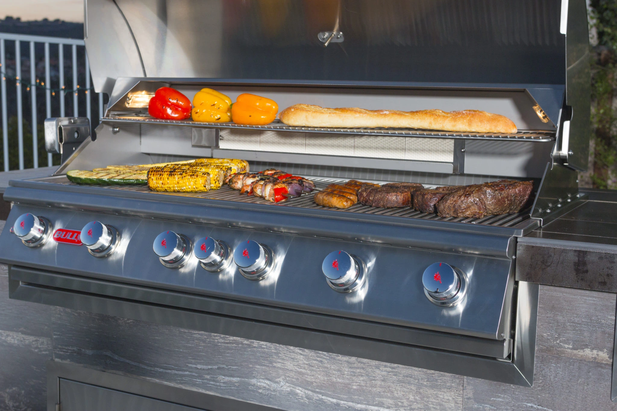 46 Inch Stainless Steel Finishing Frame for the Bull Diablo Grill Head with Reveal Grill View