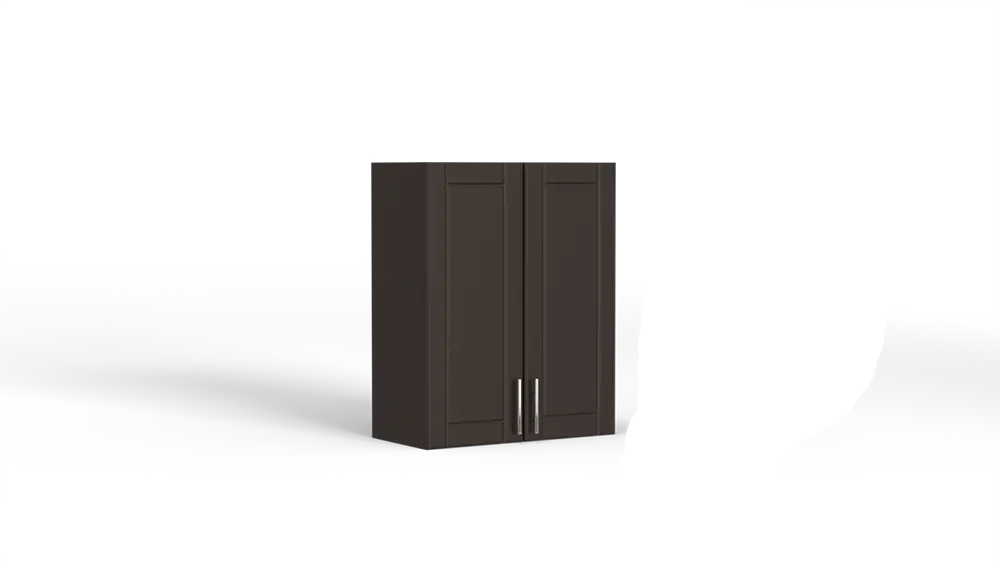 24 Inch Above Counter Wall Mount 2 Door Cabinet Brown