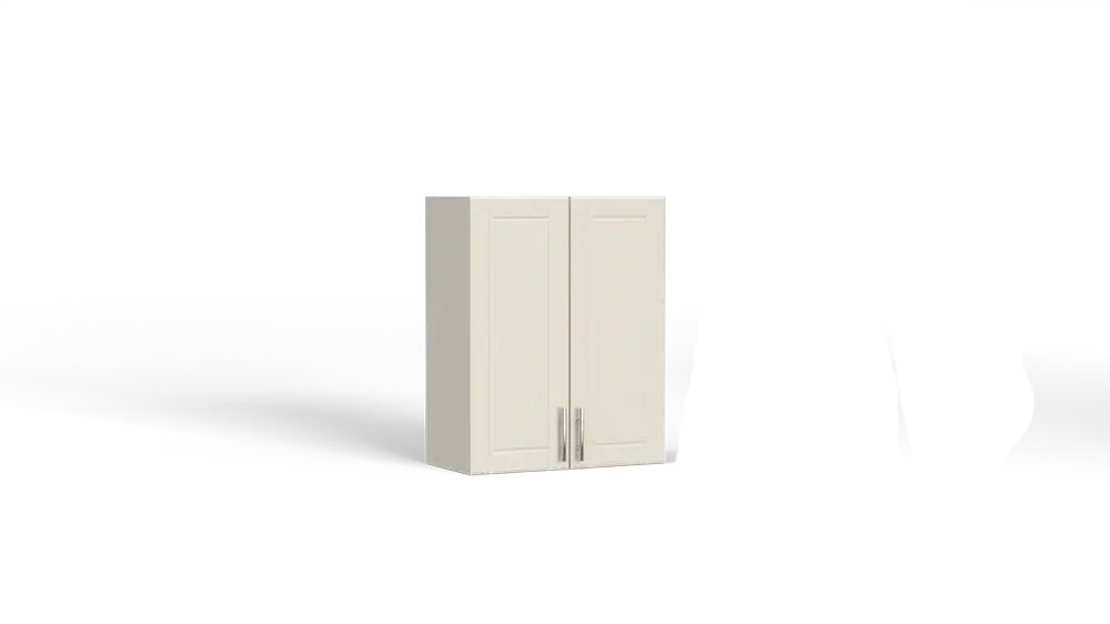 24 Inch Above Counter Wall Mount 2 Door Cabinet Off White