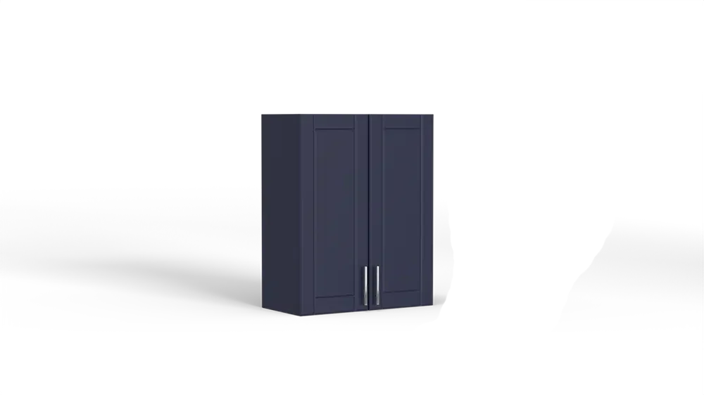 24 Inch Above Counter Wall Mount 2 Door Cabinet Navy Blue