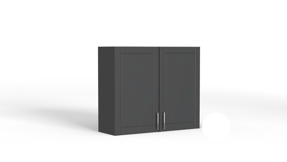 36 Inch Above Counter Wall Mount 2 Door Cabinet Grey