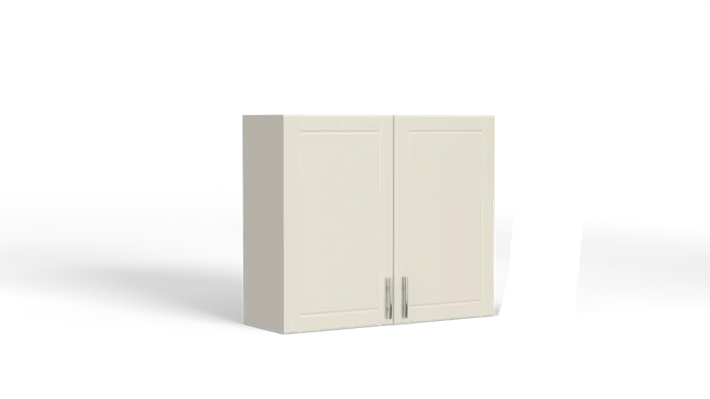 36 Inch Above Counter Wall Mount 2 Door Cabinet White