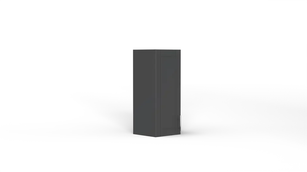 12 Inch Above Counter Wall Mount Cabinet Left Hinge Grey