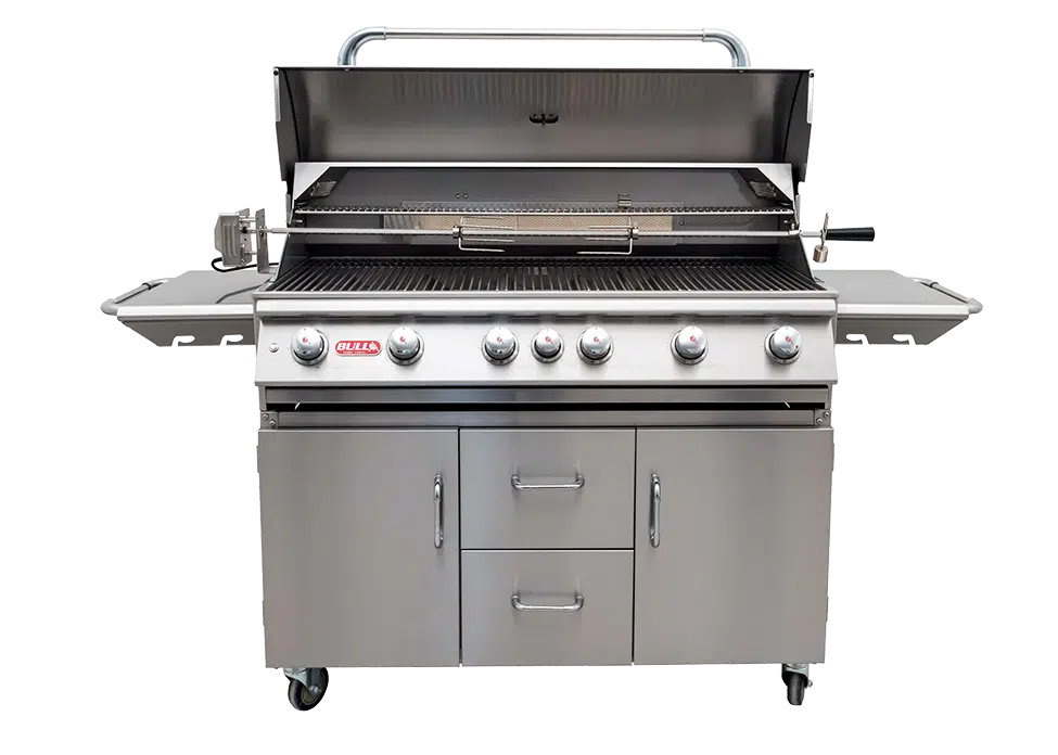 Bull 7-Burner Grill Cart Bottom for Diablo Grill Head Open Center View