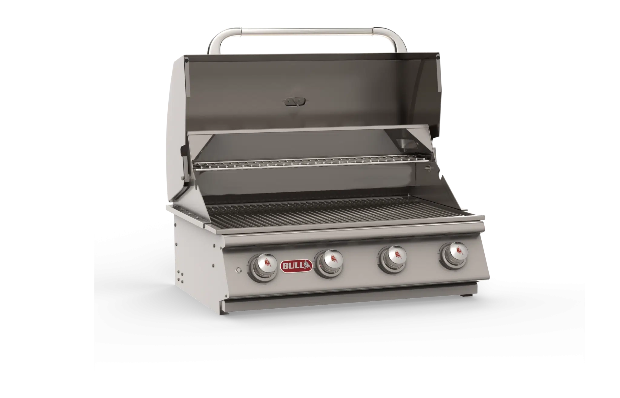 Lonestar – Stainless Steel 30” Gas Grill Head Left Side Open View
