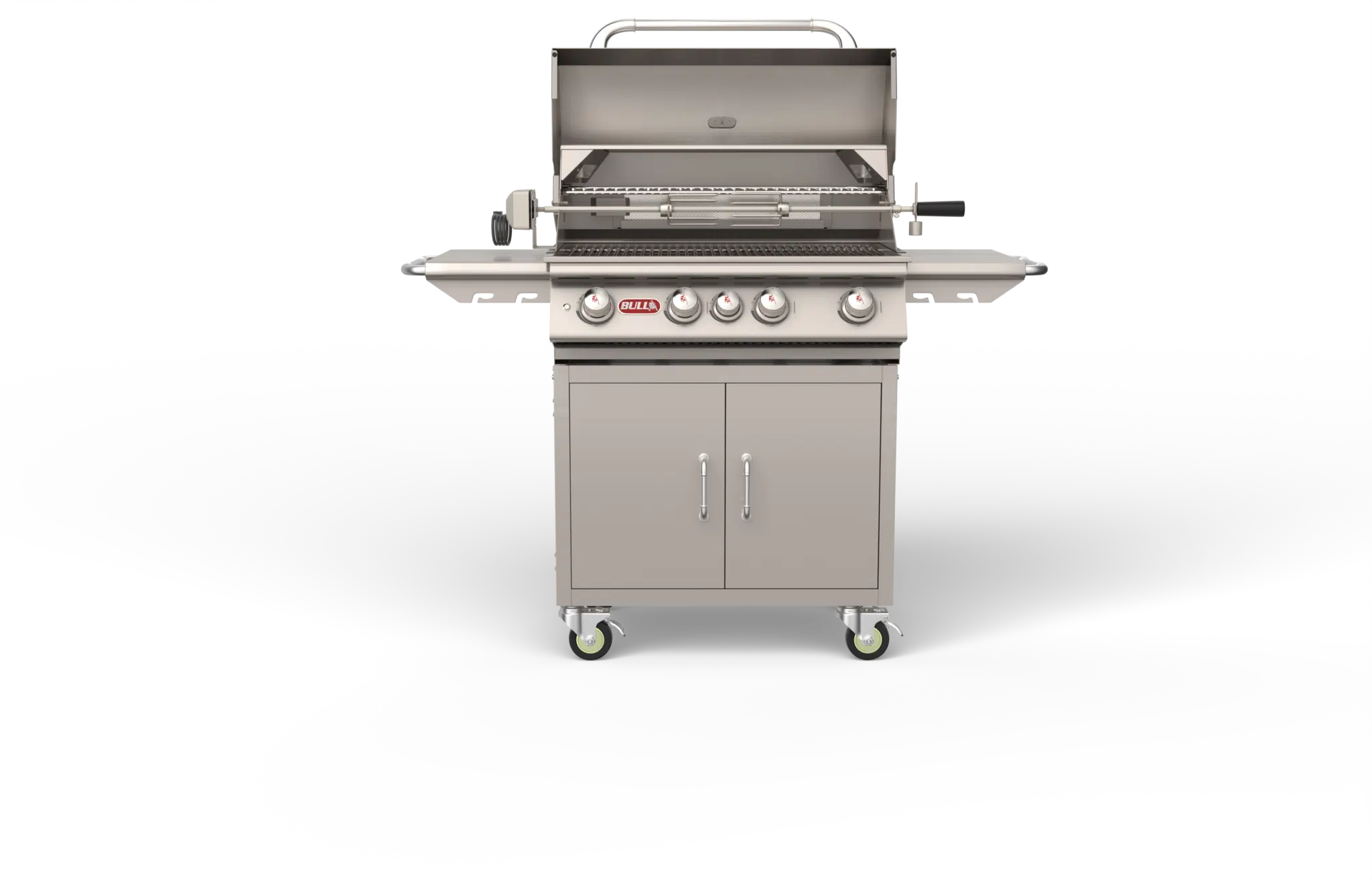 Angus Cart – 4 Burner Stainless Steel Gas Barbecue Center Open View
